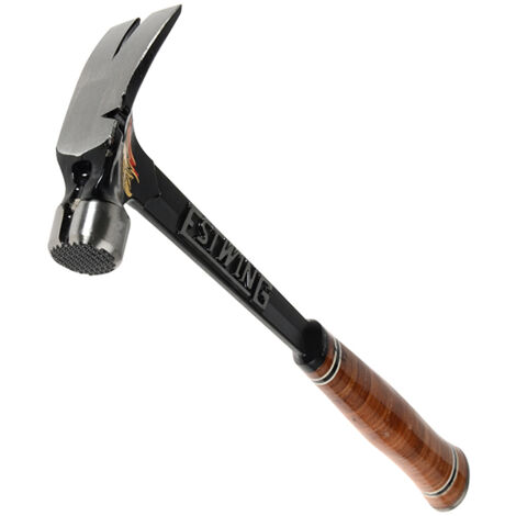 Estwing ultra framing hammer E19SM – Leather handle – Milled face for better grip – 540g (19oz) – For fast nail driving (1/5)