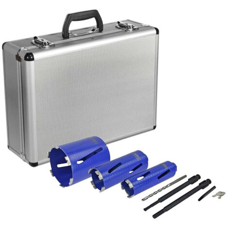 Diamond Core Drill Kit & Case Set of 7