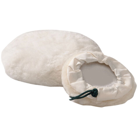 Flexipads World Class 150mm (6-inch) Tie-On Lambswool Bonnet for Polishing and Buffing