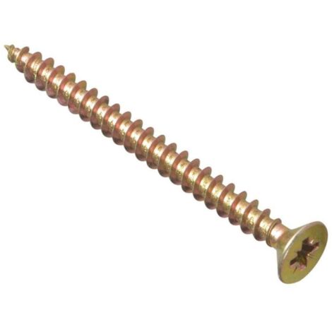 ForgeFix MPS660Y Multi-Purpose Pozi Compatible Screw CSK ST ZYP 6.0 x 60mm Box 100 FORMPS660Y