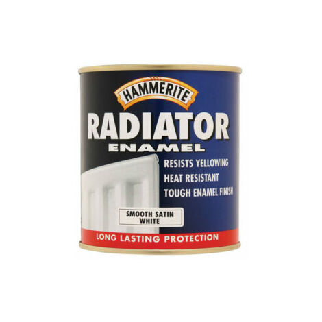 Hammerite Satin White Radiator Enamel Paint - 500ml