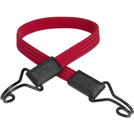 Master Lock MLK3224E Flat Bungee Cord Bike Pannier 60cm Red Double Hook Strap