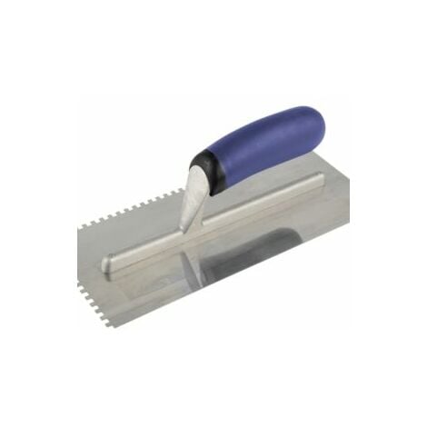 Professional Notched Adhesive Trowel 4mm Stainless Steel 11 x 4.1/2in
