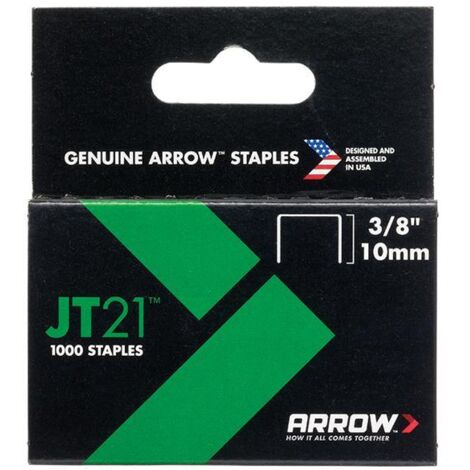 Arrow A276 JT21 T27 Staples 10mm (3/8in) (Box 5000) ARRJT2138 (1/3)