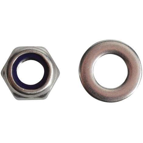 Nyloc Nuts & Washers A2 Stainless Steel M8 Forge Pack 12 (1/2)