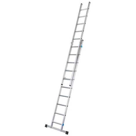Double Extension Ladder with Stabiliser Bar 2-Part D-Rungs 2 x 18