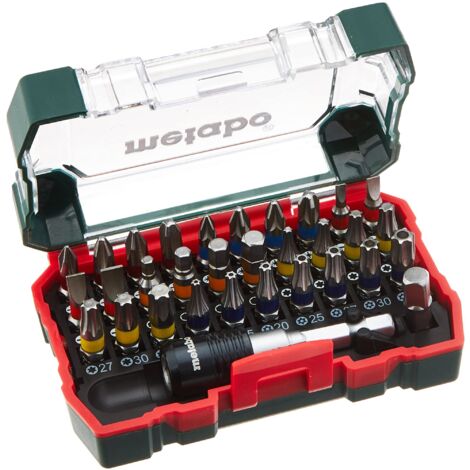 Metabo 32-Piece Bit-Box Set with Socket Adapter and Quick-Change Bit Holder (1/4)