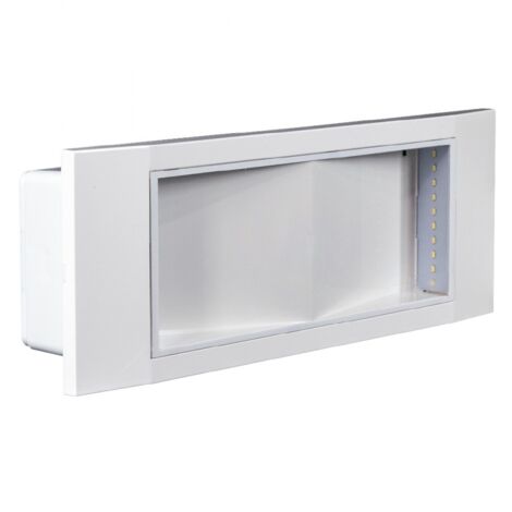 Beghelli Lampe de secours 1499/24 STILE IN LED 8h 8106/24 24 SE6P complète avec encastré