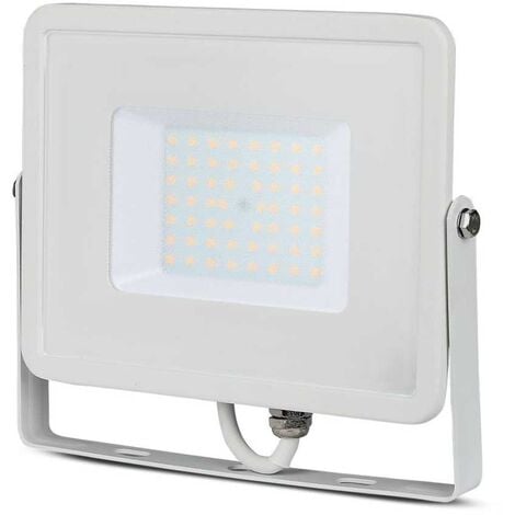 Projecteur Led - Réflecteur Blanc Ultra Mince - Éclairage Extérieur Étanche  - 50W - Blanc Chaud - Cdiscount Maison