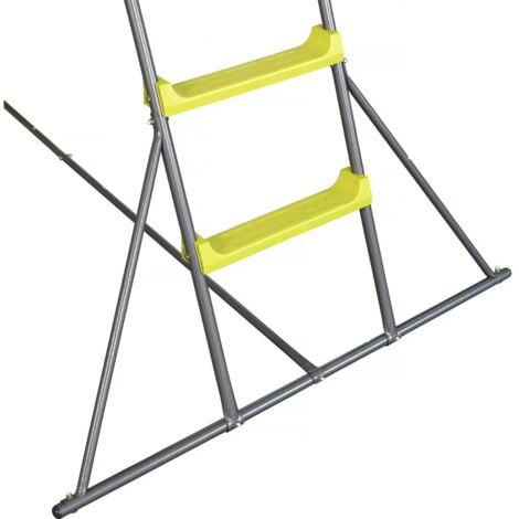 Toboggan de jardin à double vague "Poly" en vert - 240 x 120 x 156 cm
