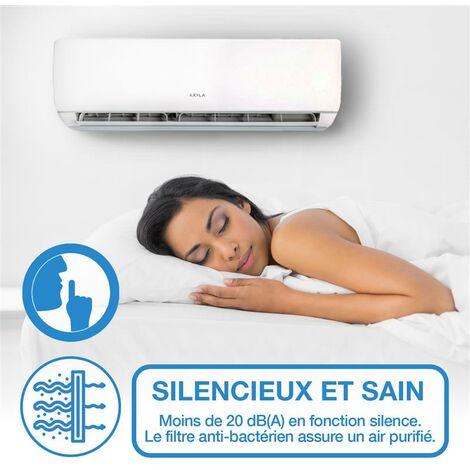 OBAMI - Aire acondicionado fijo reversible - Bi-split - 6200W - 21000BTU - 40m2 + 30m2 - Gas R32 - 4D Airflow - Golden Fin - Wifi