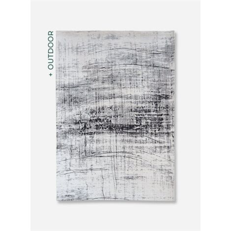 GRIFF DESIGN - ALFOMBRA MODERNA MAD MEN - Hecha en Bélgica  - Acabado a Mano - Natural Antideslizante - 85% Algodón - 15% Poliéster - Metro Blanco y Negro - 170 x 240 CM (1/5)