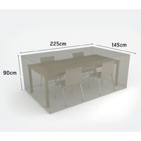 Funda mesa rectangular + 4 sillas de 2,25 x 1,45 x h.90m Nortene
