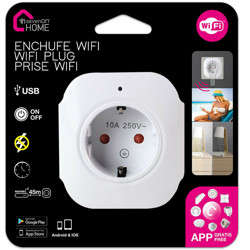 Enchufe Inteligente WiFi Controlador de Aire Acondicionado vía  Smartphone/APP 7hSevenOn Home