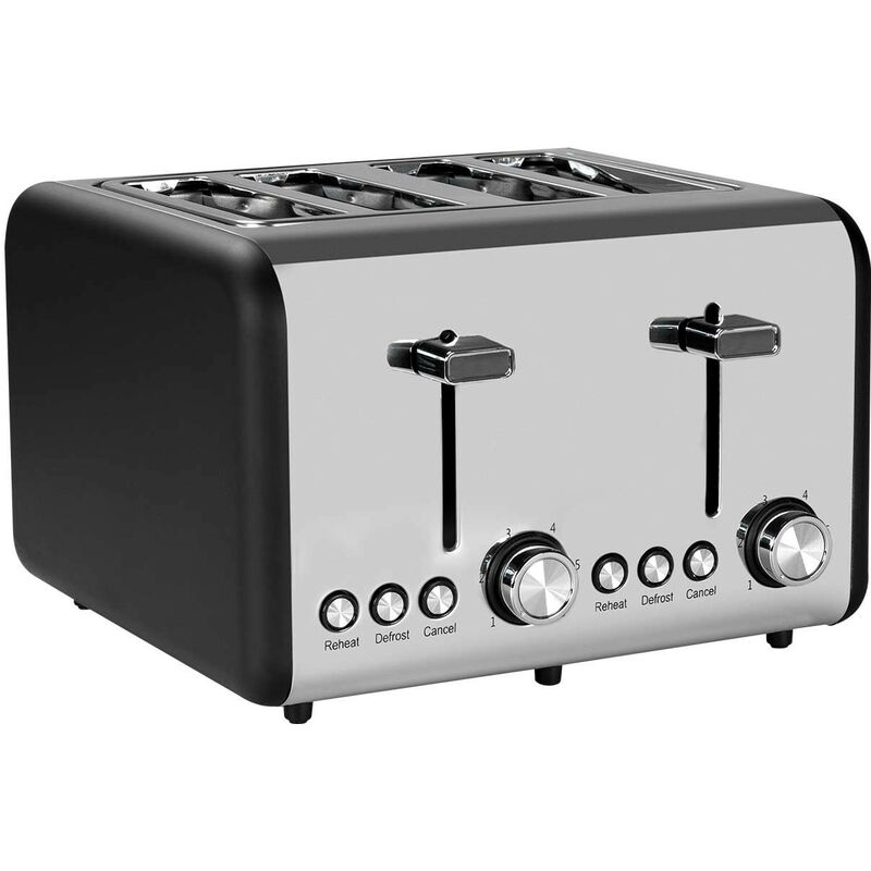 Tostadora Retro Doble 1500W Negro/Plata Dayron