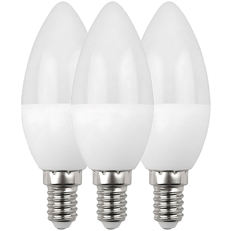 Pack 3 Bombillas LED Vela E14 6W Equi.40W 470lm 15000H Primer Leader