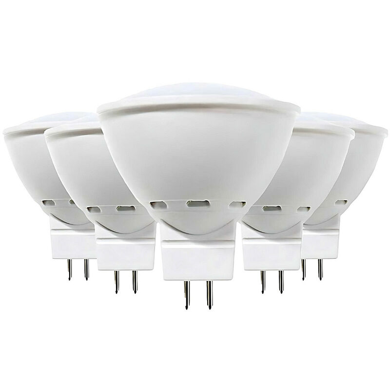 Pack 5 Bombillas LED Spotlight GU5.3 6W Equi.50W 540lm 3000K 15000H Primer Leader