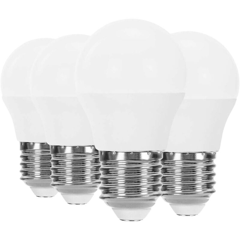 Pack 4 Bombillas LED Esférica E27 6W Equi.40W 470lm 10000H ECO 1Primer Low Cost