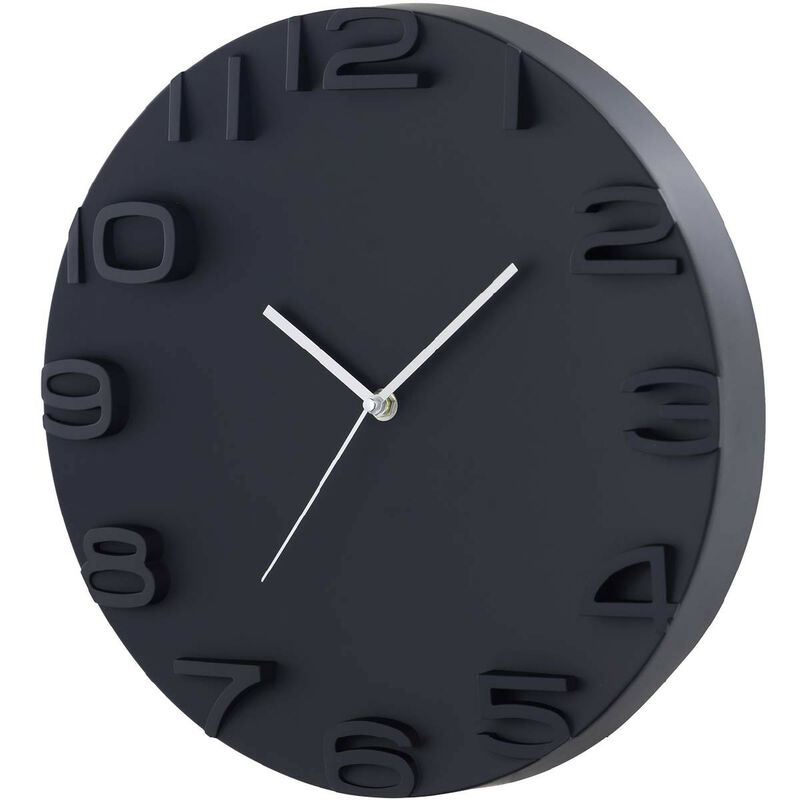 Reloj Pared Termómetro Higrómetro Cuarzo Cocina Baño Sala Blanco/Negro  vidaXL