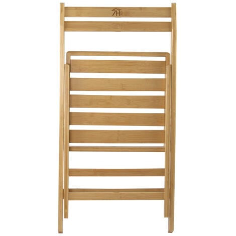 Silla plegable de madera maciza para cocina, taburete plegable para el  hogar, escalera portátil y combinación de sillas (color de madera)