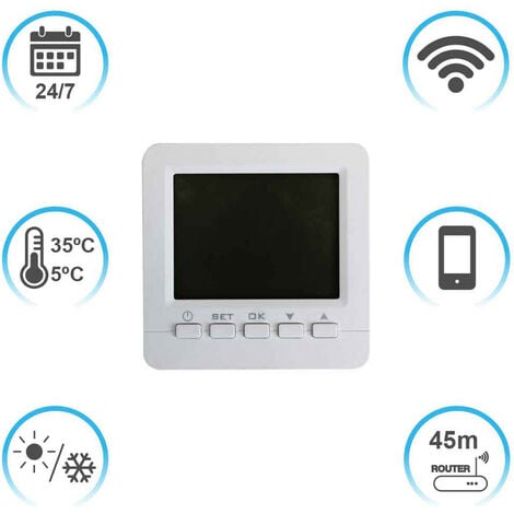 Las mejores ofertas en Casa de Wi-Fi Blanco sin marca termostatos  programables