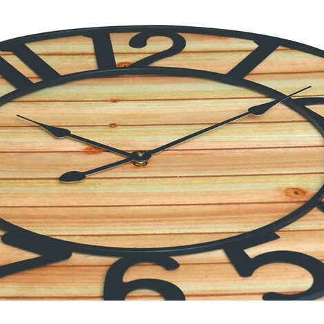 Reloj de Pared Vintage Negro/Dorado Ø27.3 cm Thinia Home