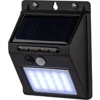 Aplique de Pared Solar LED Exterior con Sensor de Movimiento Negro 6000K 7hSevenOn Outdoor