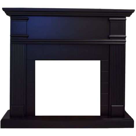 Marco De Chimenea Mpc Caldera Negro Ideal Para La Chimenea Electricavolcano Insertar o Quemador Existente Diseno Clásico Atemporal Hecho De Madera Mdf Resistente