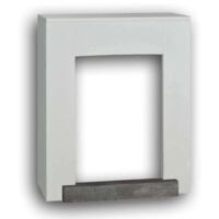 Xaralyn Hamar Marco De Chimenea De Madera Mdf Estilo Moderno y Lineal Blanco