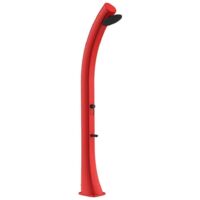 Ducha Solar Starmatrix Rio Xxl Rojo Blackmatt Curvada De Polietileno Hd Altura 226 Cm 40 Litros Negra Ducha Solar Exterior Para Jardín y Piscina Ducha Solar Xxl Con Depósito De 40l