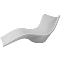 Lettino de Jardín de Plástico Blanco Resistente a Agentes Atmosfericos y Apto para Piscina y Playa MPC Modelo Assunta