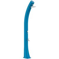 Starmatrix Ducha Solar Polietileno Curvo 40 Litros Con Lavapies h 226 Cm Ducha Redonda Azul Cm Depósito 40 Litros Con Lavapies Doccia Rio Xxl