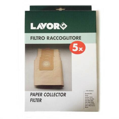 LAVORWASH 5.212.0016 SACCHETTI DI RICAMBIO PER ASPIRAPOLVERE 20 LITRI