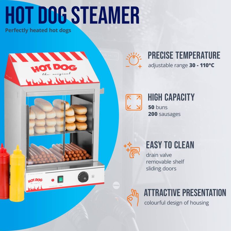 Hot Maker Professionnel De Machine À Hot-Dog De Hot-Dog 2000 W Réchauffeurs 2