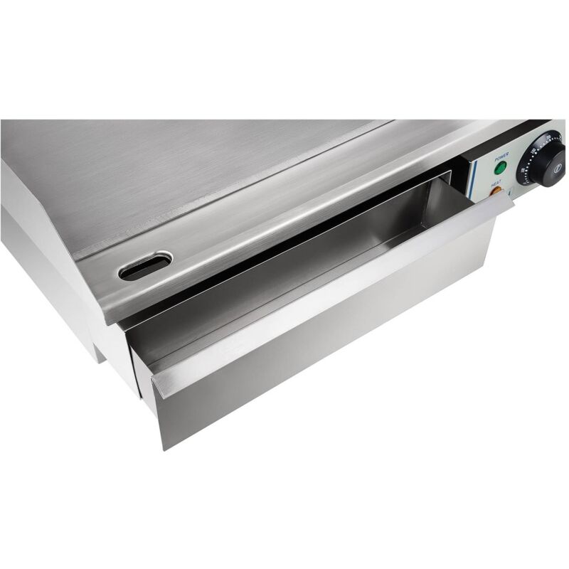 Plancha Électrique Royal Catering 727x420mm - 4400W Professionnelle - Inox