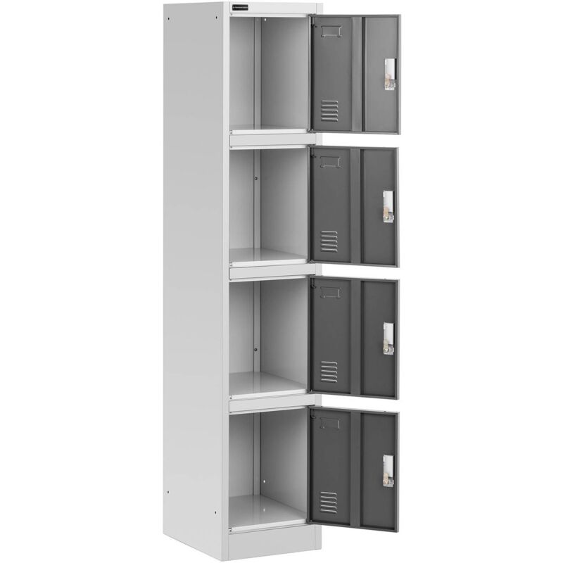 Armoire vestiaire métal casier 4 portes industriel Industrial 4-door locker