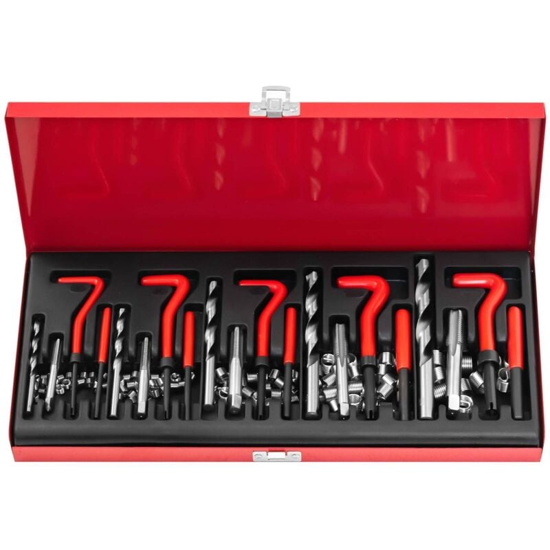 KIT DE REPARATION DES FILETAGES M5 - M6 - M8 - M10 - M12 TYPE HELICOIL 130  PCS. au meilleur prix