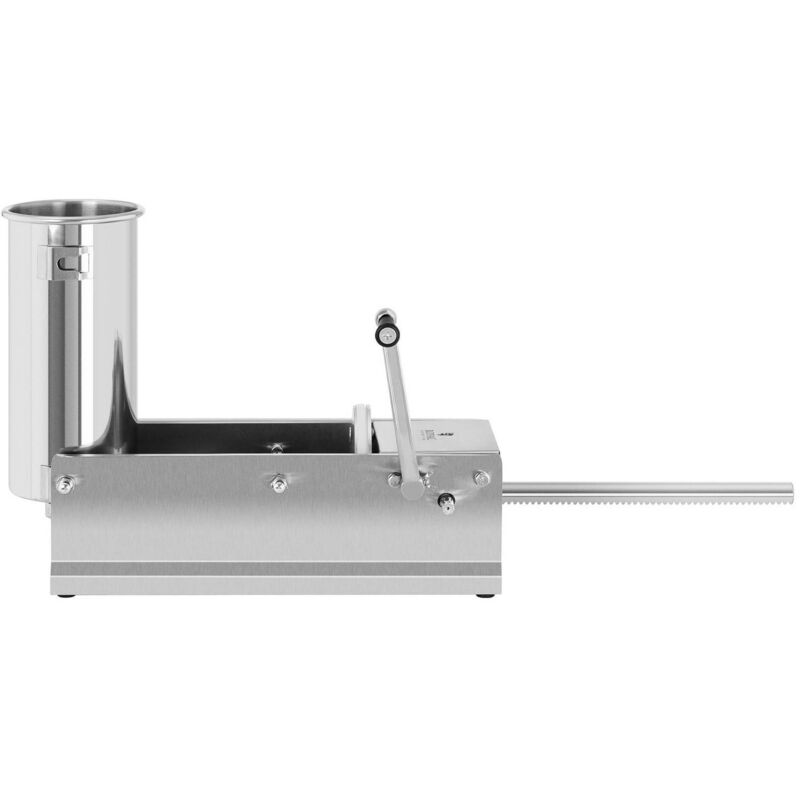 Poussoir à Saucisses Manuel Horizontal 5L - Acier Inox - 4 Tubes Inclus - 2 Vitesses - Pour Charcuterie Maison