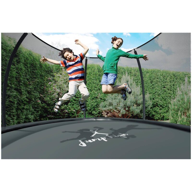 Trampoline Extérieur ø366cm Echelle Filet de Sécurité Tapis de Saut Tuyau  Galvanisé Antirouille pour Enfants Charge 150 kg - Costway