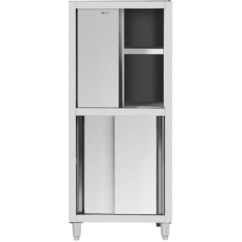 Armoire Sur Pied En Inox Meuble Cuisine Portes Coulissantes Largeur 80 cm 4