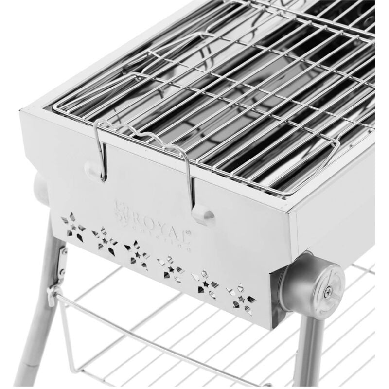 VEVOR Barbecue à Charbon de Bois en Acier au Carbone Grille INOX