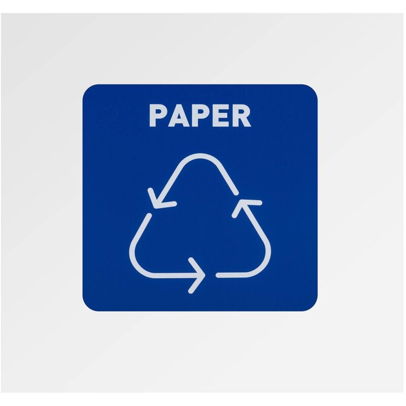 Poubelle de recyclage- 60 L - blanc - labellisée papier Poubelle