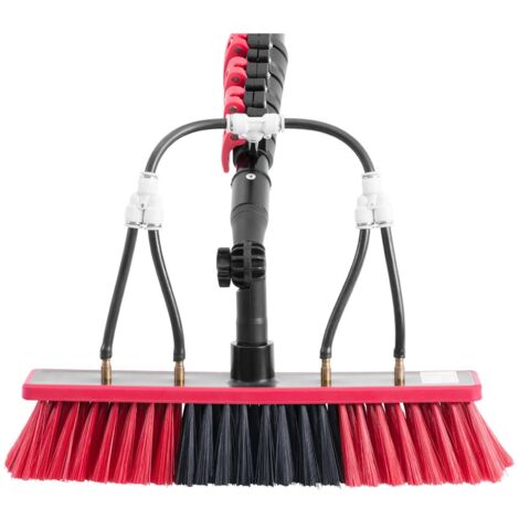 Lave vitre télescopique - avec alimentation en eau - pour panneaux solaires et fenêtres - 1750 - 7200 mm Lave vitre télescopique professionnel Perche télescopique nettoyage