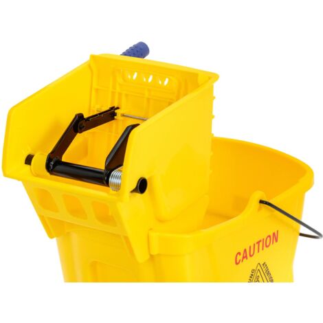 Seau essoreur à roulettes 24 l - Charriot de nettoyage Seau essoreur à roulettes