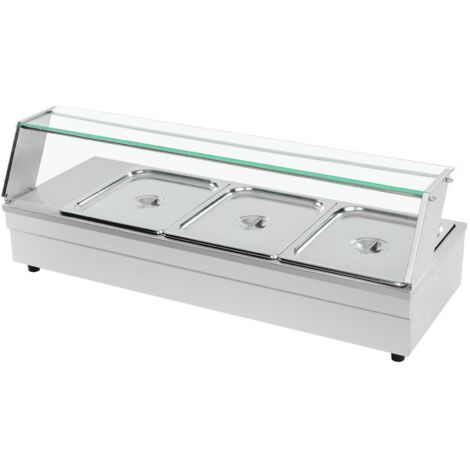 Bain-Marie Royal Catering 5 Bacs GN 1/2 - 2200W - Robinet Vidange - Température 30-85°C