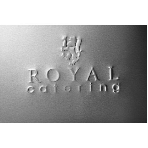 Meuble Bas Cuisine Inox Royal Catering - 120x60cm, 500kg Charge - Plan Travail MDF, Portes Coulissantes, Pieds Réglables