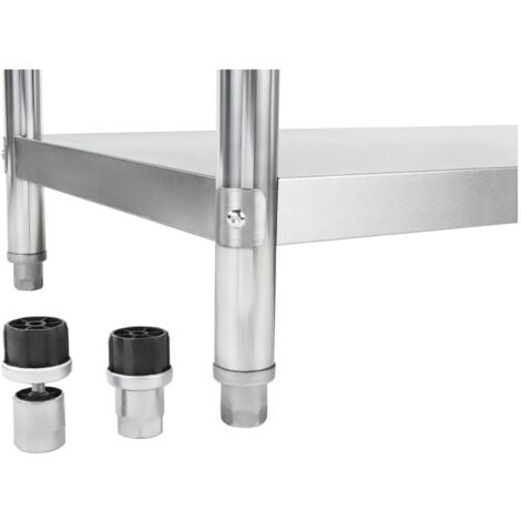 Table De Travail En Acier Inox Dosseret 100X60X85Cm Table De Cuisine 90kg