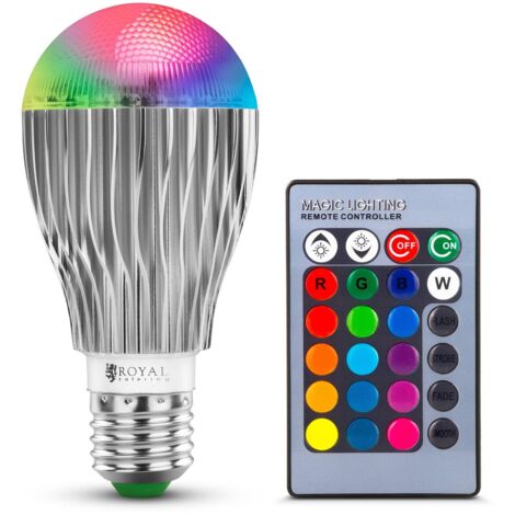 Ampoule LED RGB avec télécommande E27 9W 