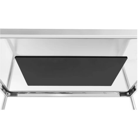 Chariot De Service Desserte Cuisine à Roulettes Inox avec 2 Plateau 160 Kg