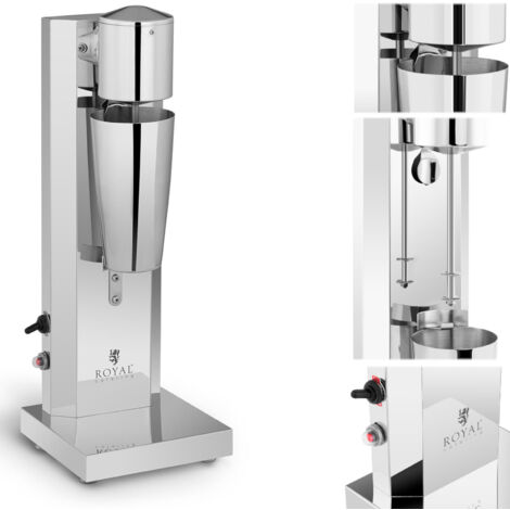 Milkshaker Double Royal Catering RCPMS-160S - 160W - 2 X 1L - 15 000 Tr/min - Inox Professionnel